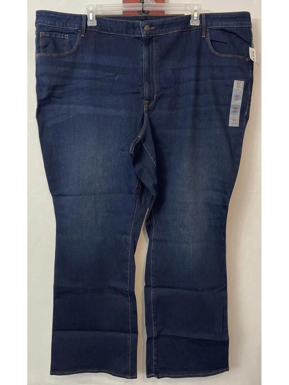 Old Navy Womens Plus Size 30 Mid-Rise Kicker Bootcut Denim Blue Jeans NWT! A6438